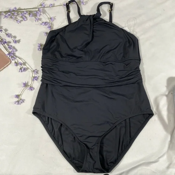 NWT Bleu by Rod Beattie [ 20W ] Urban Goddess‎ Keyhole One-Piece Swimsuit